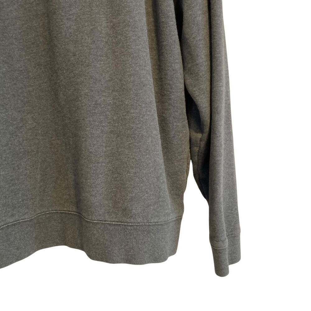 L.L. Bean Heather Gray Quarter Zip Pullover Sweatshirt Men's Large - Picture 15 of 16